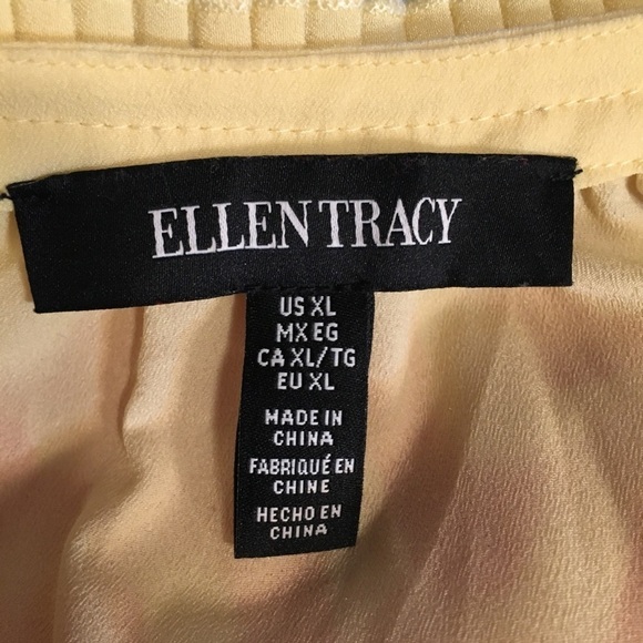 Ellen Tracy pleated ruffle blouse - Picture 7 of 8